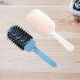 Kuber Industries Hair Brush | Bristles Brush | Hair Brush with Paddle | Sharp Hair Brush for Woman | Suitable For All Hair Types | TGX525..-XH45BGE | Ice Blue & Beige